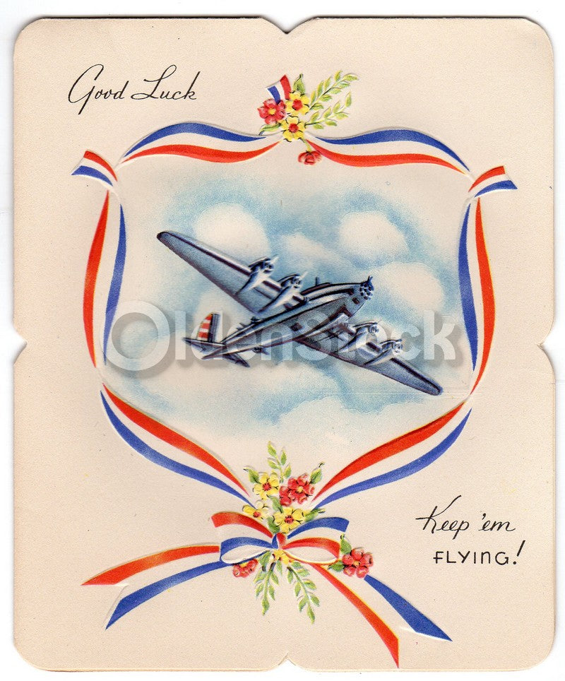 US Air Force Flying Thomas Jefferson Quote Vintage WWII Military Service Soldier