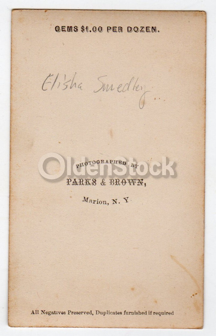 Elisha Smedley & Sons Marion New York IDed Antique CDV Photos