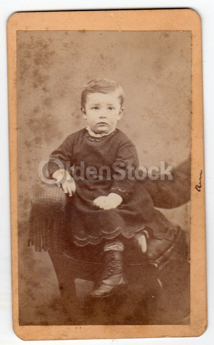 Arthur B. Knapp Cute Little Boy Toledo Iowa Antique Tintype & CDV Photos lot