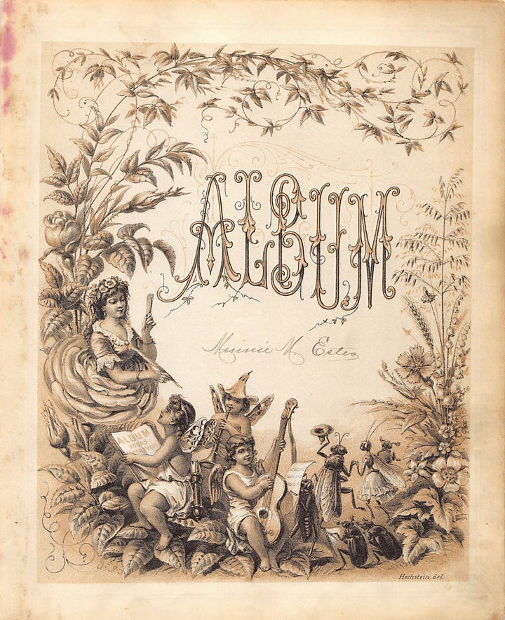 Cherubs and Fairies Musical Instruments Antique Fantasy Illustration by Hochstein