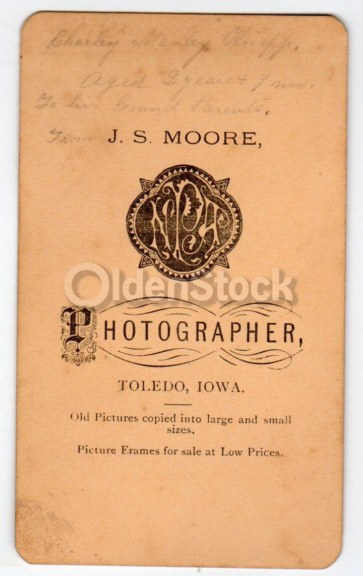 Arthur B. Knapp Cute Little Boy Toledo Iowa Antique Tintype & CDV Photos lot