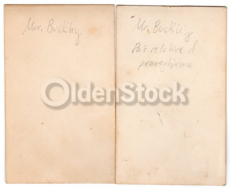 Mr & Mrs Buckley Pennsylvania Quakers Antique Victorian CDV Photos