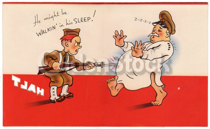 Army Life Soldier's Appreciation Humor Vintage Graphic Art WWII Patriotic Greeti