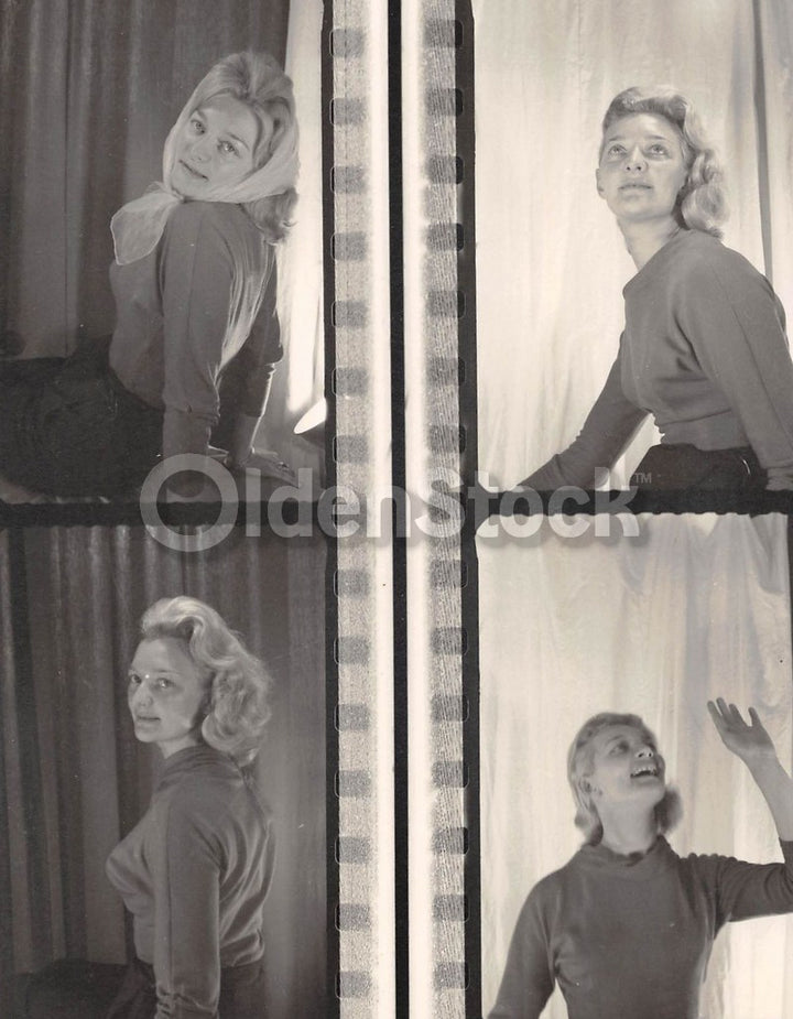 Lovely Blonde Fashion Model Toasting Poses Vintage 1960s Photoshoot 8x10 Photo