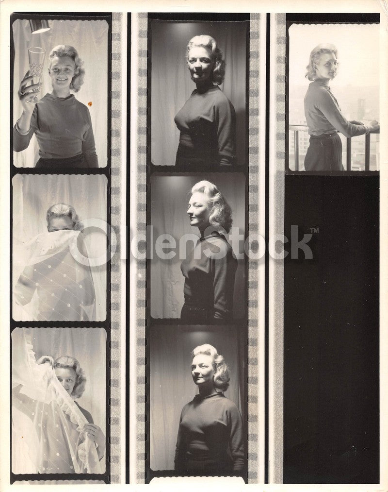 Lovely Blonde Fashion Model Coy Poses Vintage 1960s Photoshoot 8x10 Photo