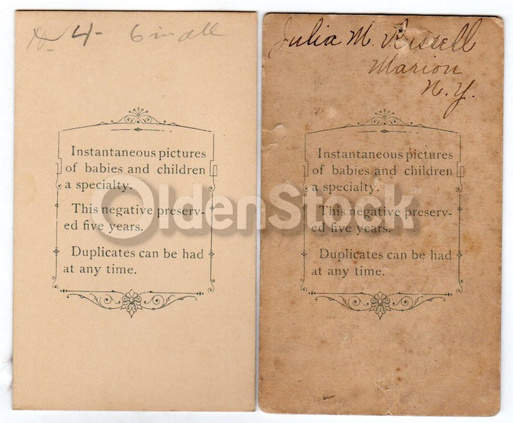 Cute Little Girl Rochester New York Antique CDV Photos Original & Later Duplicat