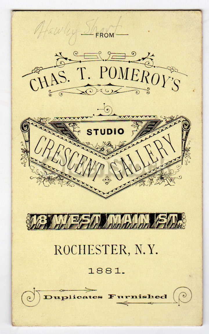 Arthur & Hawley Short Rochester New York Cute Kids Antique CDV Photos