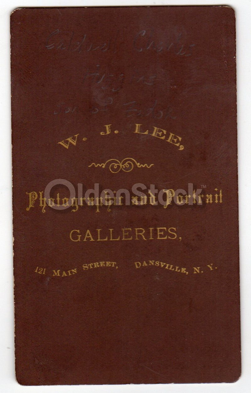 Caldwell Charles Huggins Dansville New York Antique CDV Photo