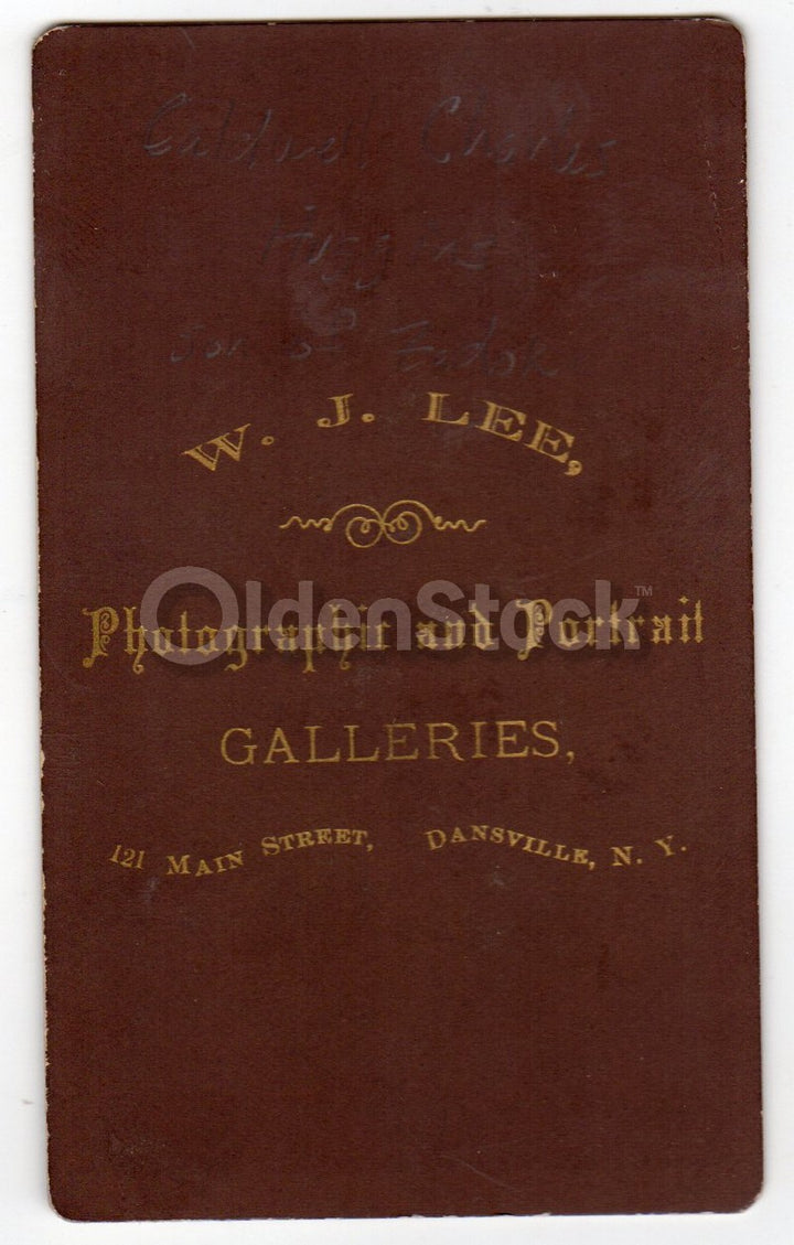 Caldwell Charles Huggins Dansville New York Antique CDV Photo