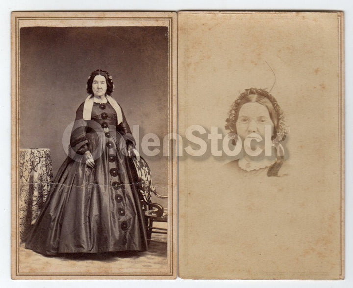 Anna Huggins Marion New York Victorian Woman Antique CDV Photographs