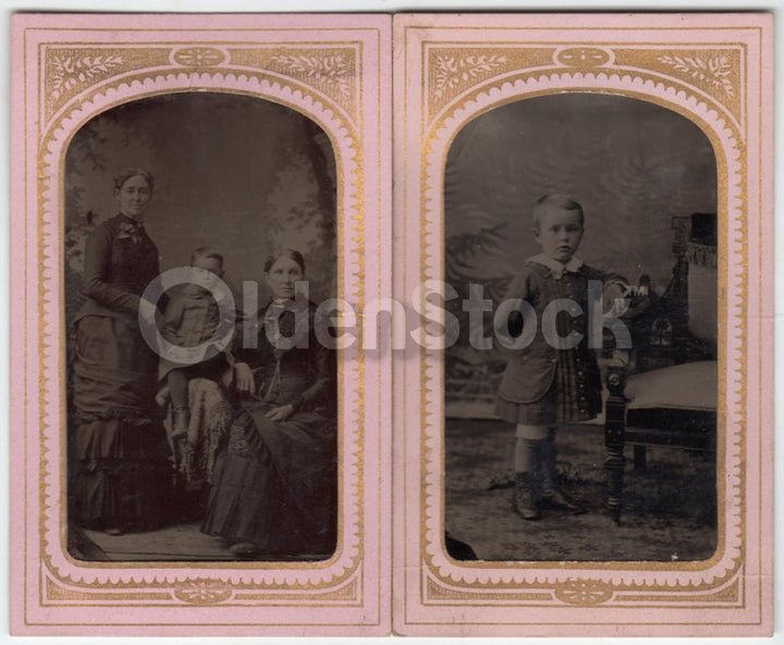 Arthur B. Knapp Cute Little Boy Toledo Iowa Antique Tintype & CDV Photos lot