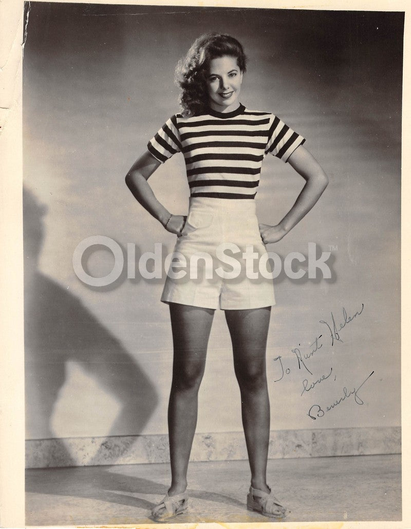 Beverly Cute Young Actress Short Shorts Vintage Autograph Signed Promo Photo