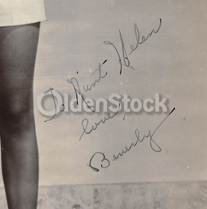 Beverly Cute Young Actress Short Shorts Vintage Autograph Signed Promo Photo