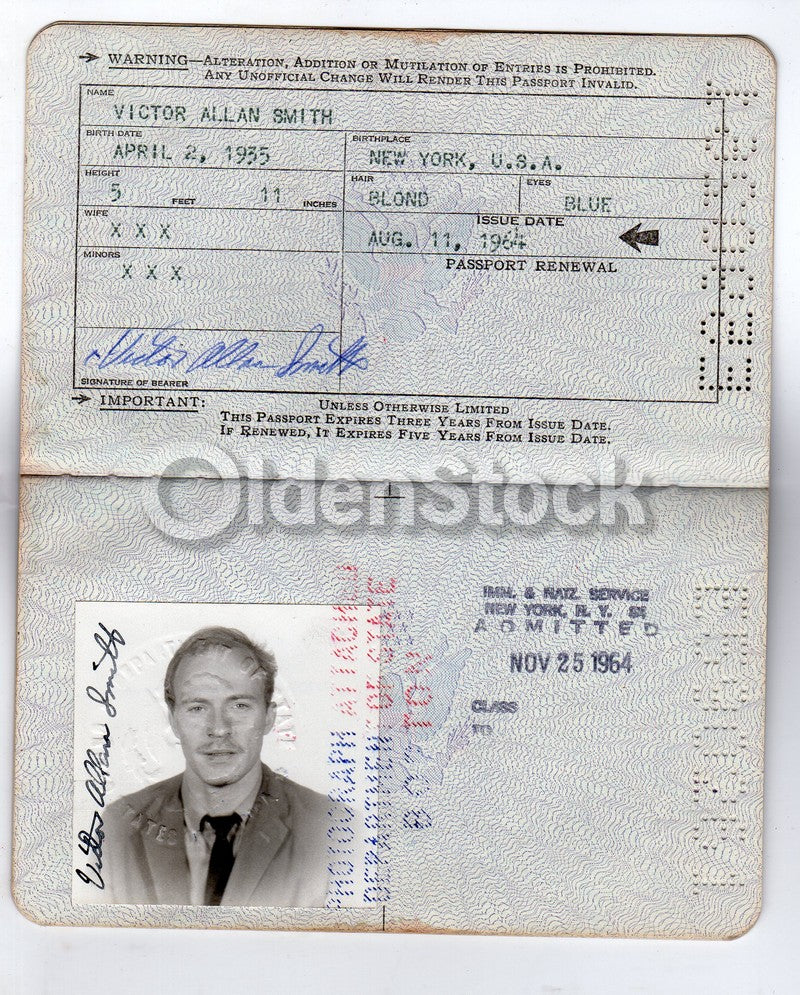 Cancelled US Passport Stamps to London Dover Drewitz Schweiz & more