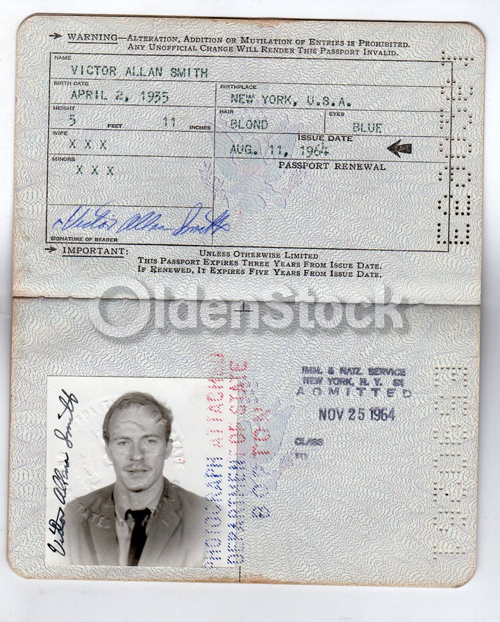 Cancelled US Passport Stamps to London Dover Drewitz Schweiz & more