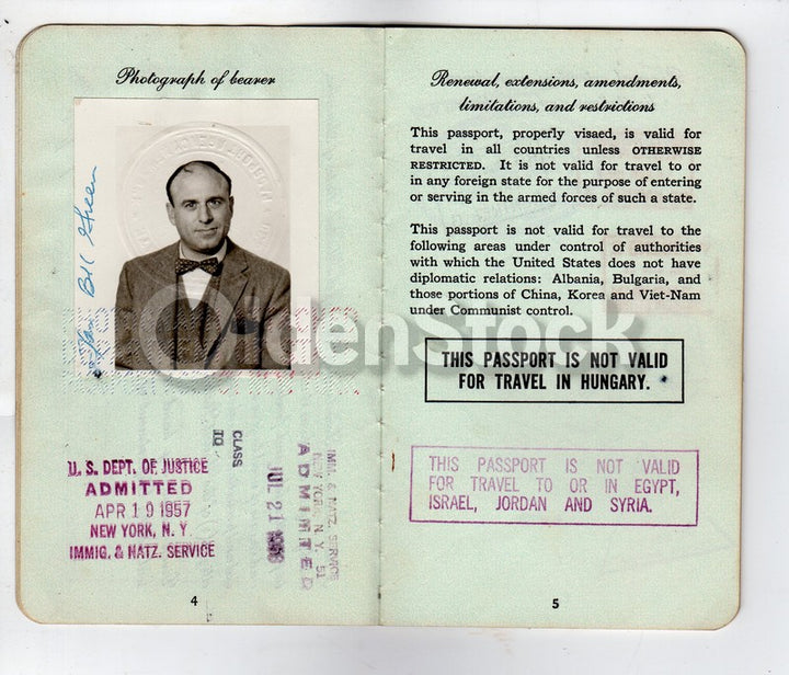Cancelled US Passport Stamps to London Bruxelles Swiss Netherlands & more