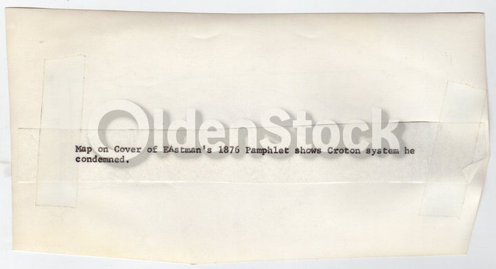 New York Hudson River Water Supply Vintage News Photo from 1876 Eastman's Pamphl
