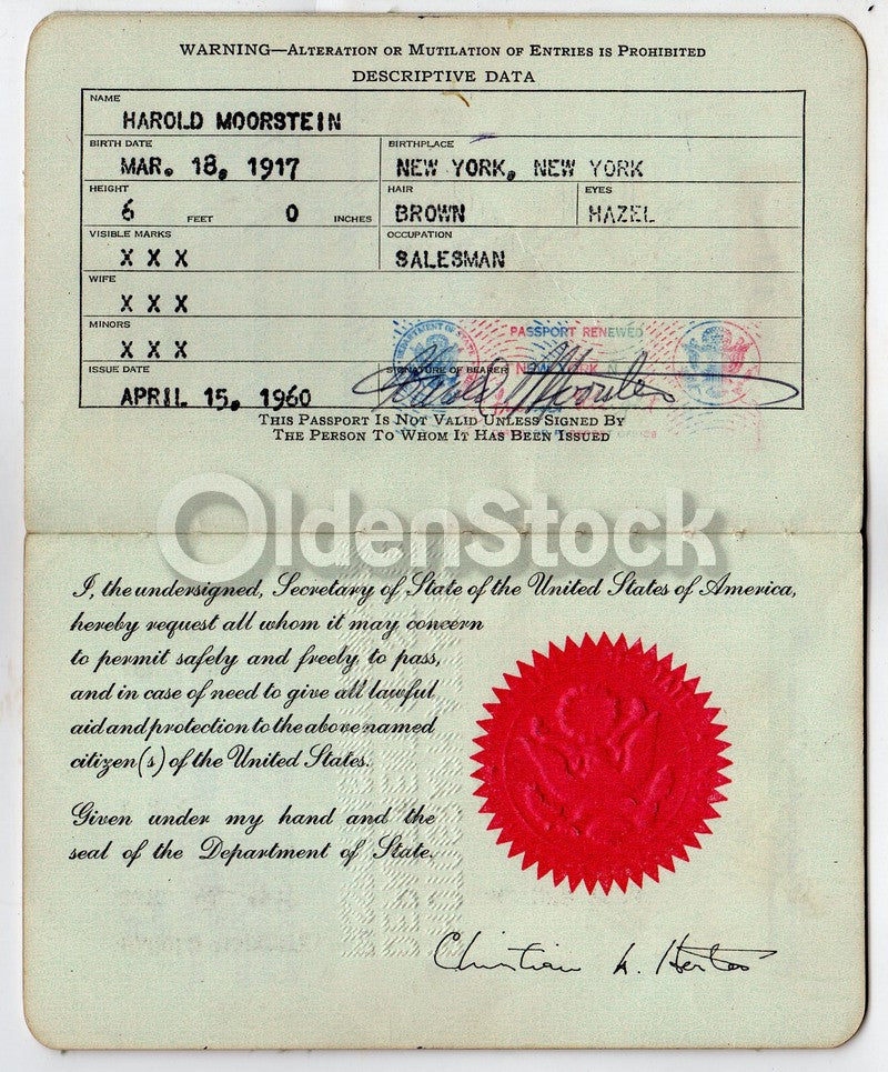 Cancelled US Passport Stamps to France London Zurich Bromma & more