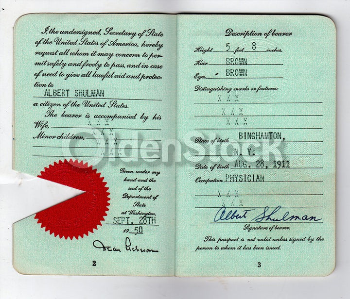 Cancelled US Passport Stamps to France Northolt Napoli Italy & more