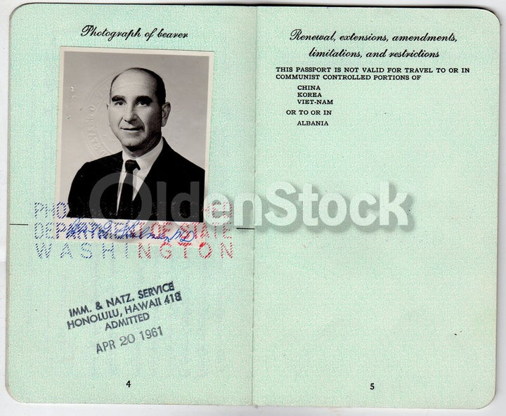 Cancelled US Passport Stamps to Hong Kong India Pakistan Japan Philippines & more