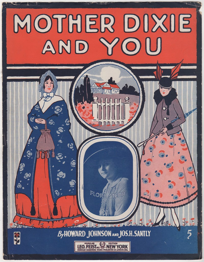 Mother Dixie and You Flora Stern Antique Southern Song Sheet Music 1927
