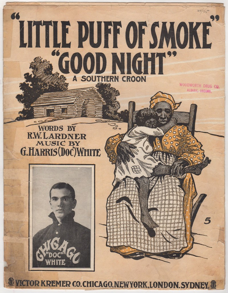 Doc White MLB Baseball Pitcher Antique Southern Croon Sheet Music 1910