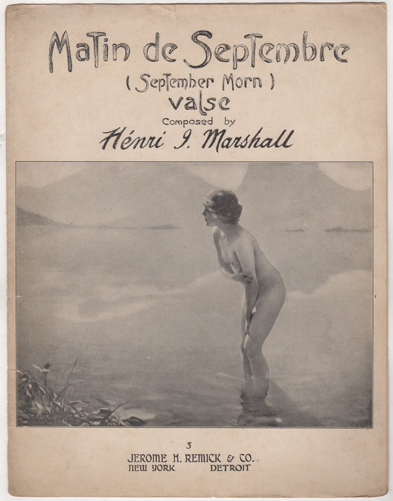 Matin de Septembre French Antique Sheet Music by Henri Marshall 1913