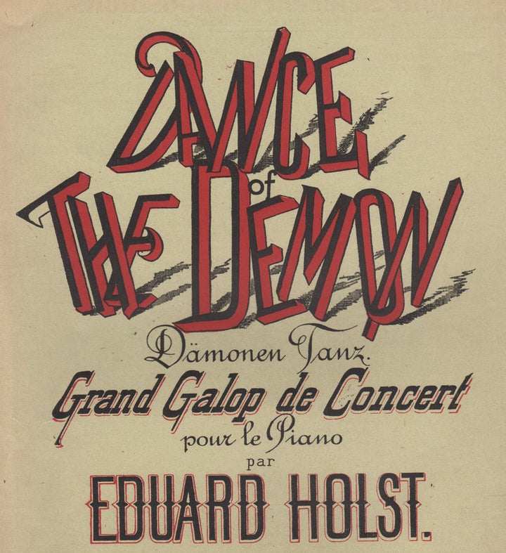 Dance of the Demon Galop Antique Sheet Music by Eduard Holst 1888