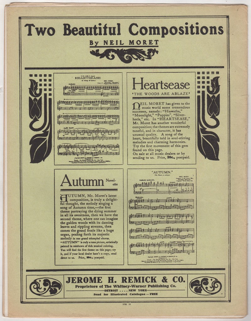 Dance of the Demon Galop Antique Sheet Music by Eduard Holst 1888
