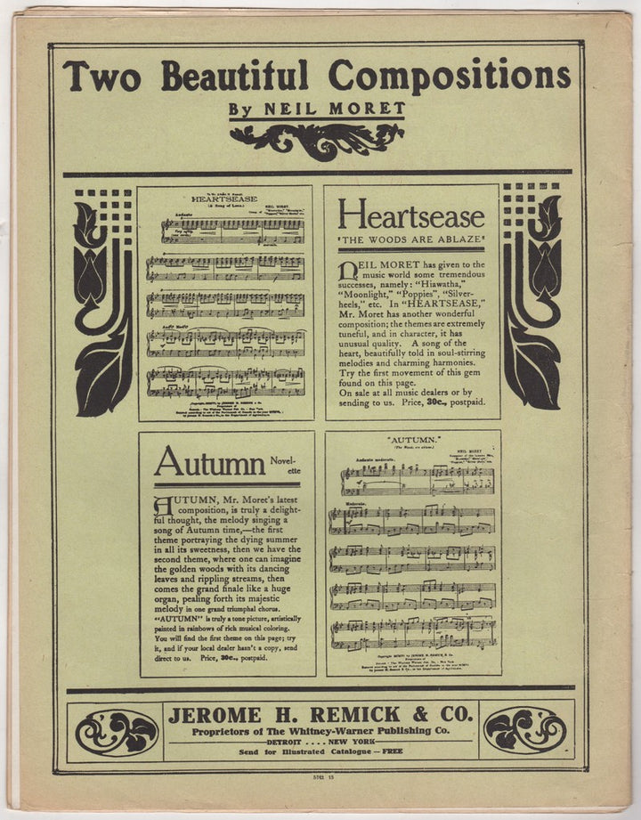 Dance of the Demon Galop Antique Sheet Music by Eduard Holst 1888