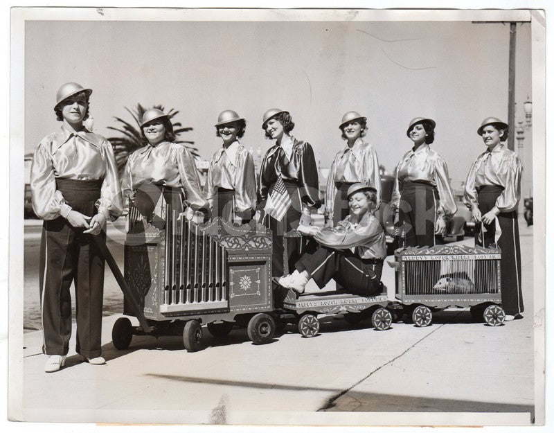 Roosevelt Rough Riders American Legion Girls Miniature Circus Vintage Press Photo 1936