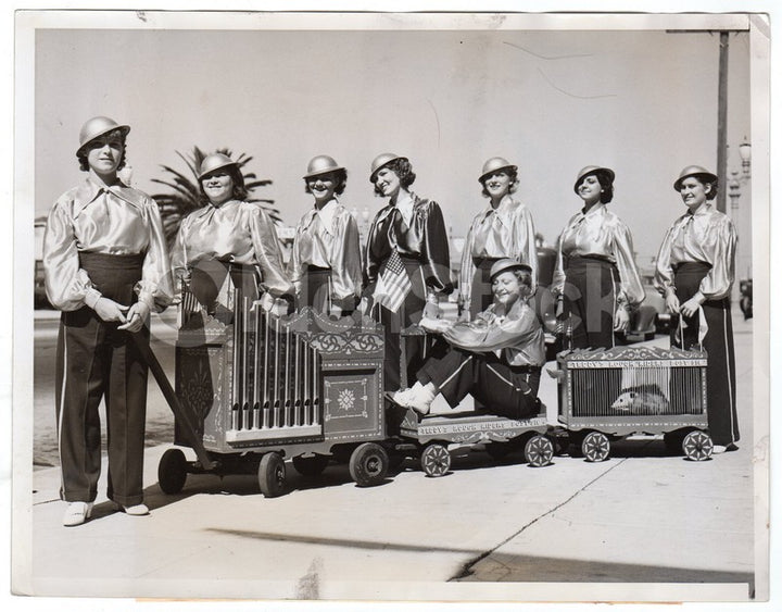 Roosevelt Rough Riders American Legion Girls Miniature Circus Vintage Press Photo 1936