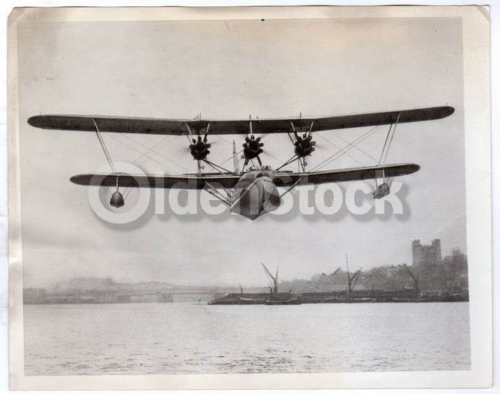 Imperial Airways Trimotor Sea Plane Iranian Oil Crash Antique News Press Photo 1935