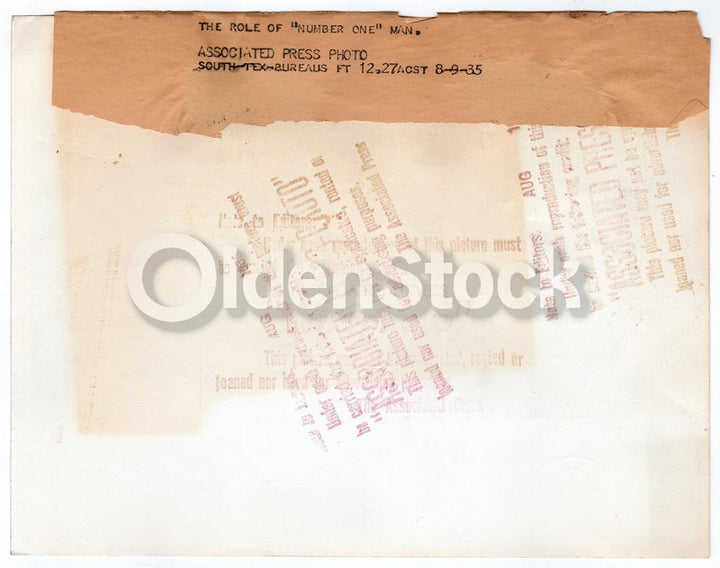 General Chester Clinton Kennedy Assassination Aide Antique News Press Photo 1935