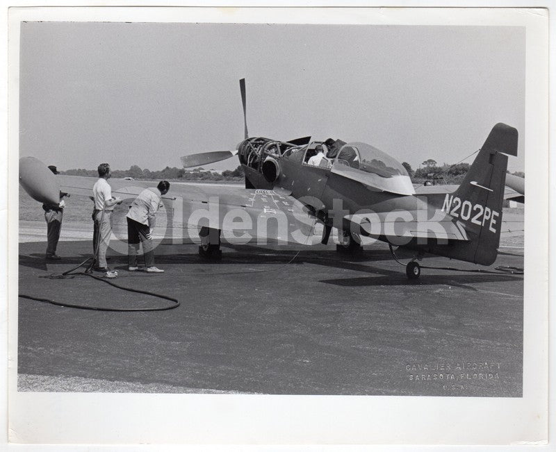 Cavalier Aircraft Enforcer Mustang Fighter Plane Vintage Test Flight Photos lot