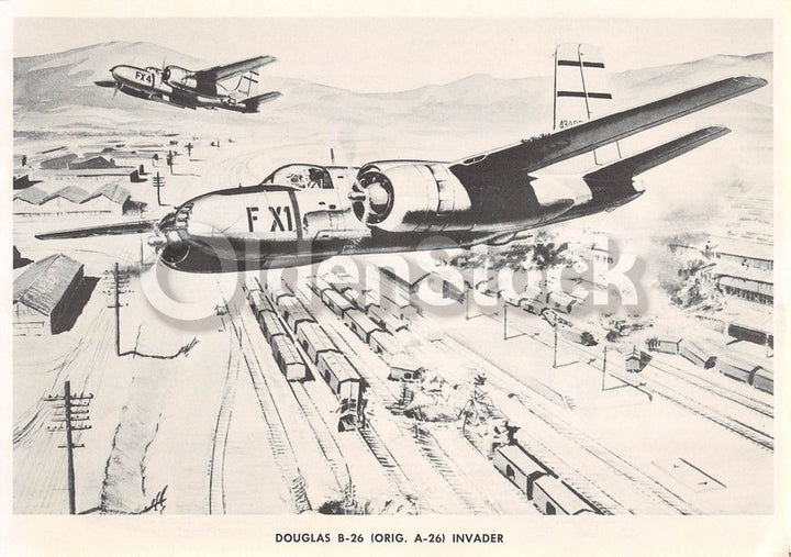 Douglas B-26 Invader WWII Bomber Plane Vintage Aviation Spotters Photo Card