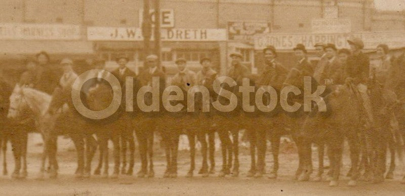 Movie Posse Cowboy Film Photo Hot Springs Arkansas 1913 Antique Set Scene Photo on Board