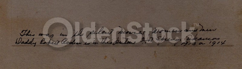 Movie Posse Cowboy Film Photo Hot Springs Arkansas 1913 Antique Set Scene Photo on Board