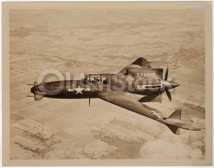 Curtiss XP-55 Ascender Experimental WWII Fighter Plane Original Flight File Photo