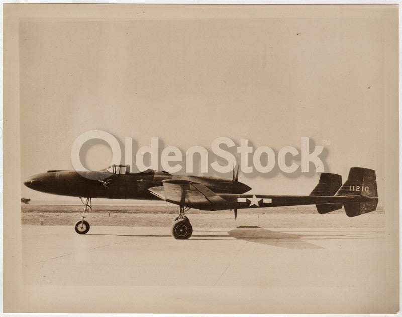Vultee XP-54 Swoose Goose Protoype WWII Fighter Plane Original Military File Photo