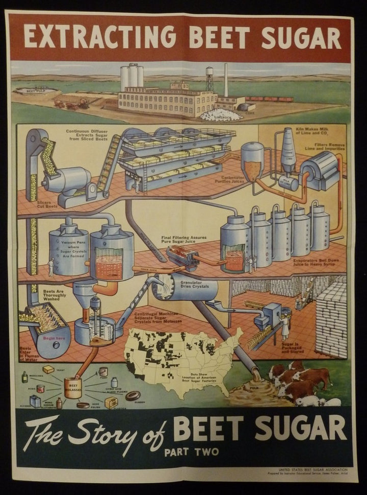 Sugar Beet Association Food Products Factory Vintage Health Advertising Poster