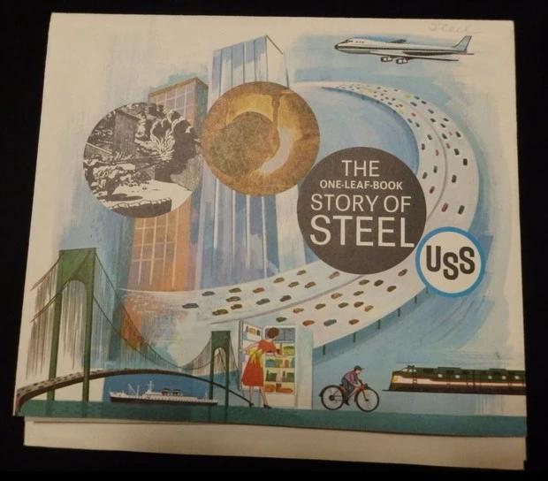 United States Steel Corporation History Vintage Graphic Advertising Poster Brochure