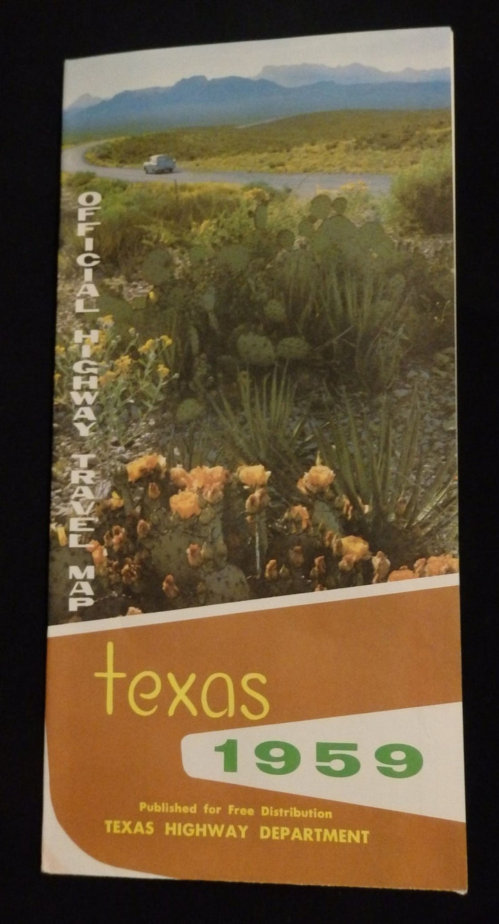 Texas Vacations Vintage 1950s Graphic Advertising Highways Map Poster