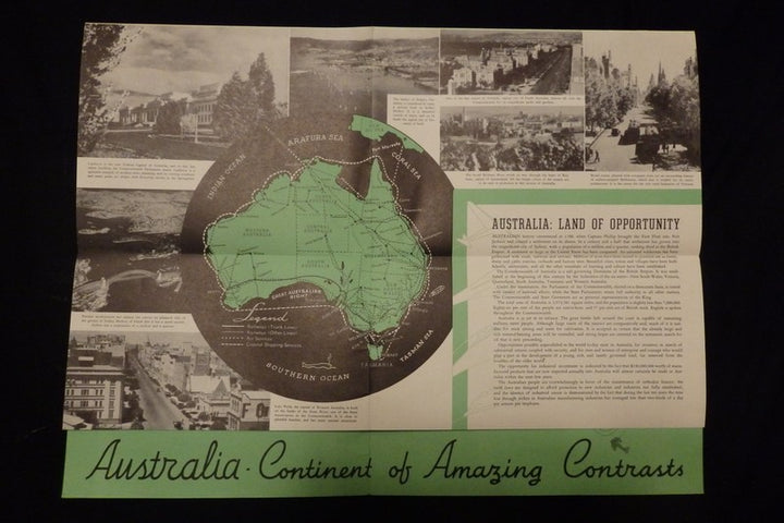 Australian South Seas Vacations Vintage 1940s Travel Advertising Poster Brochure