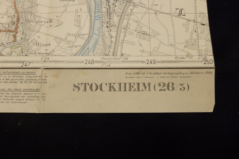 Stockheim Germany Beautiful 1930s Military Cartography Field Map