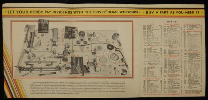 W. T. Grant Driver Home Workshop Power Tools Vintage 1930s Advertising Sales Poster