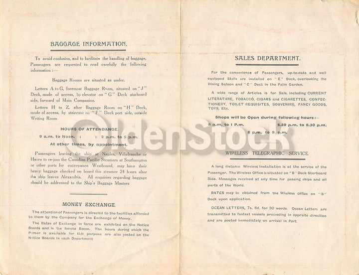 Ruhr Occupation Germany Canadian Pacific Steamships Wireless Press News Flyer