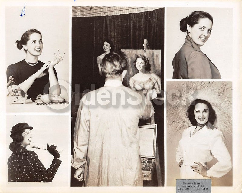 1950s Boston Back Bay Fashion Model Vintage Headshots Studio Photo