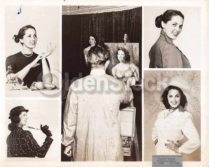 1950s Boston Back Bay Fashion Model Vintage Headshots Studio Photo