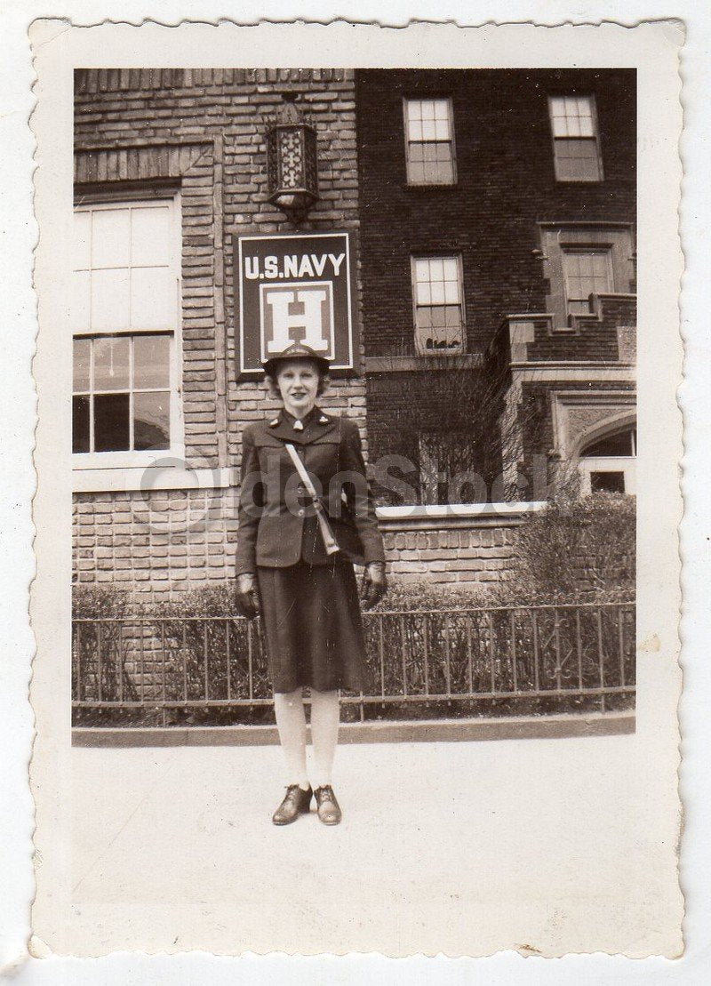 Waves Navy Hospital Woman in Uniform Vintage WWII Military Snapshot Photos Lot